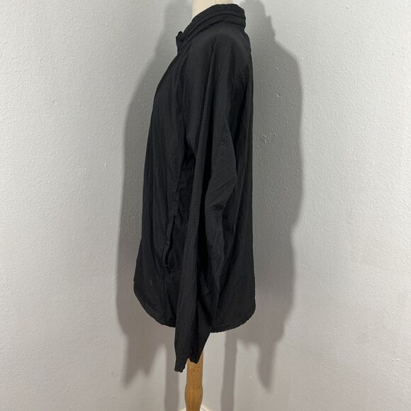 Gymshark Jacket Mens Large Black Speed Evolve Windbreaker Packs Away Hoodie - Picture 4 of 16